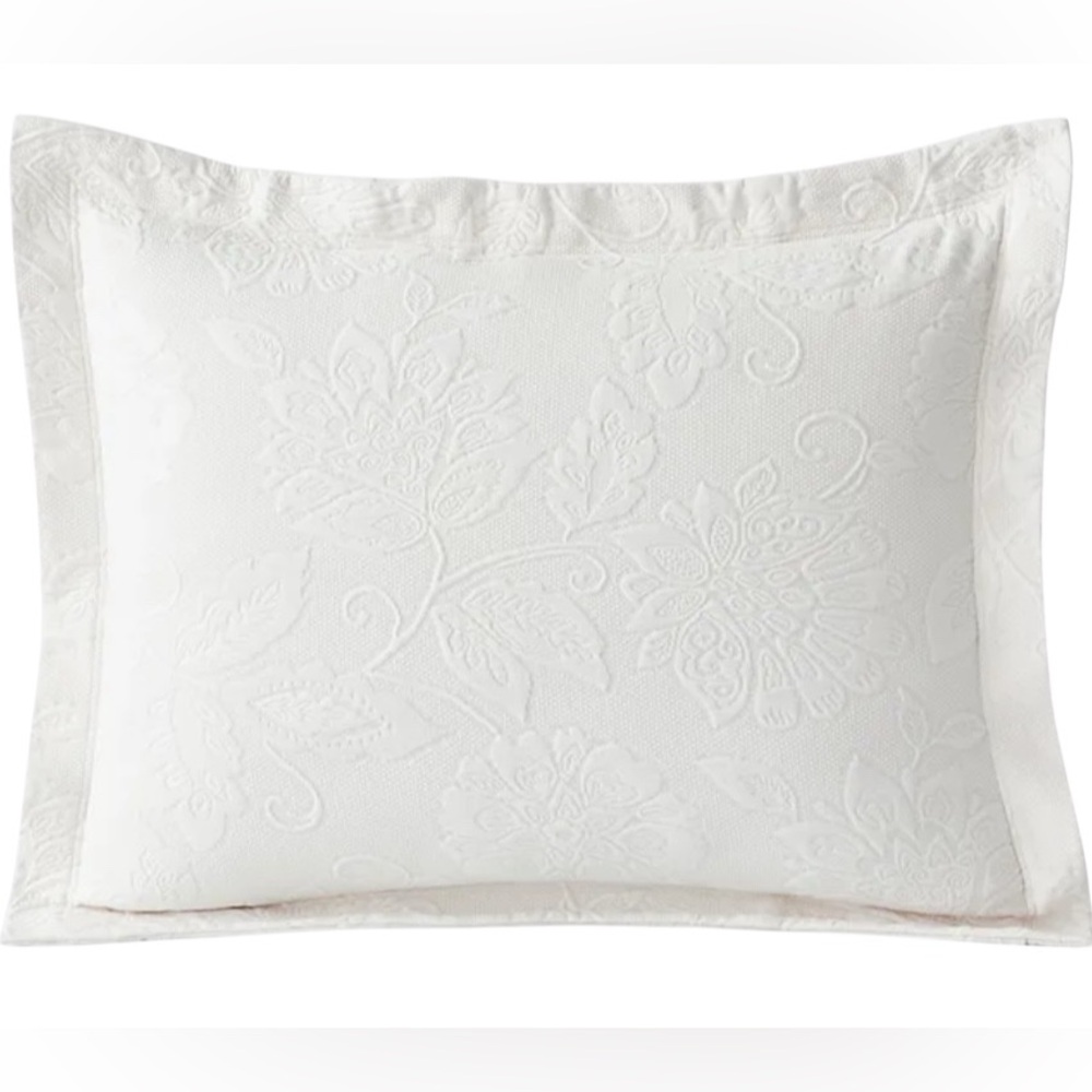 2 / The Company Store Company Cotton Putnam Cotton Matelassé King Shams in Ivory